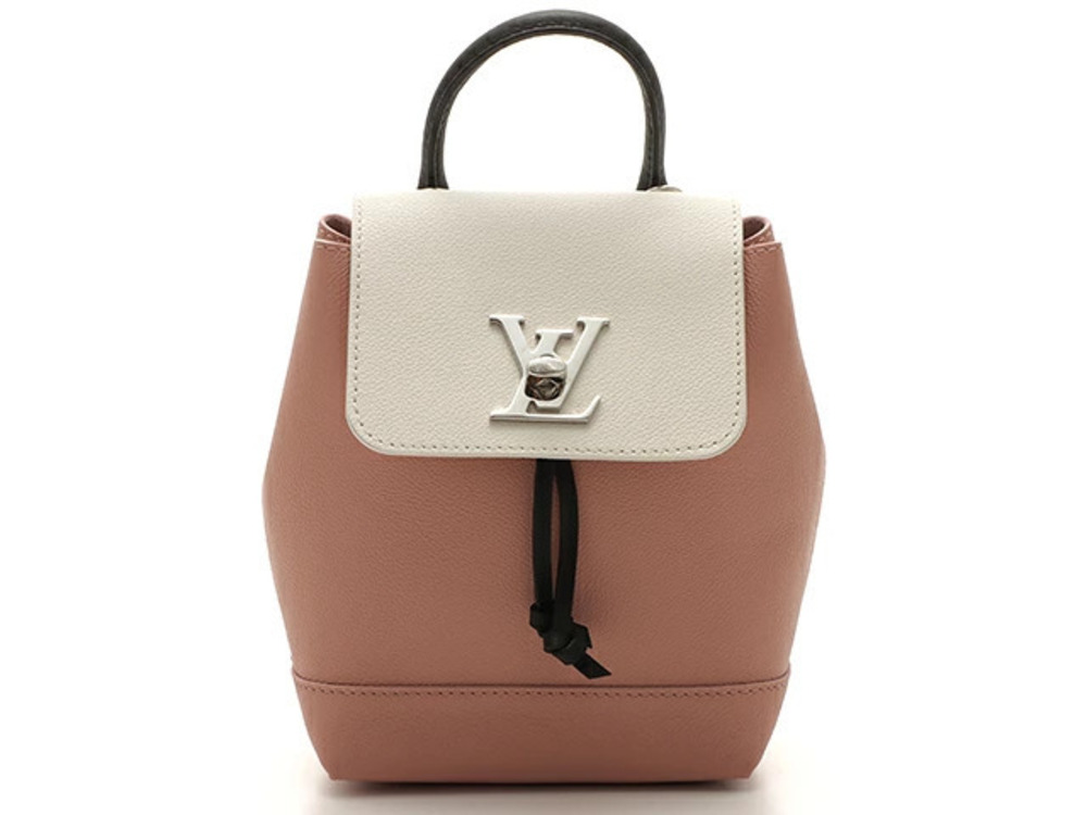 LOUIS VUITTON Lockme Backpack Pink White Noir Black